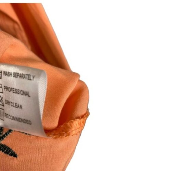 Misslook Women's‎ Top Blouse Shirt Orange Flower Embroidered Boho Tunic Size M - Picture 8 of 8